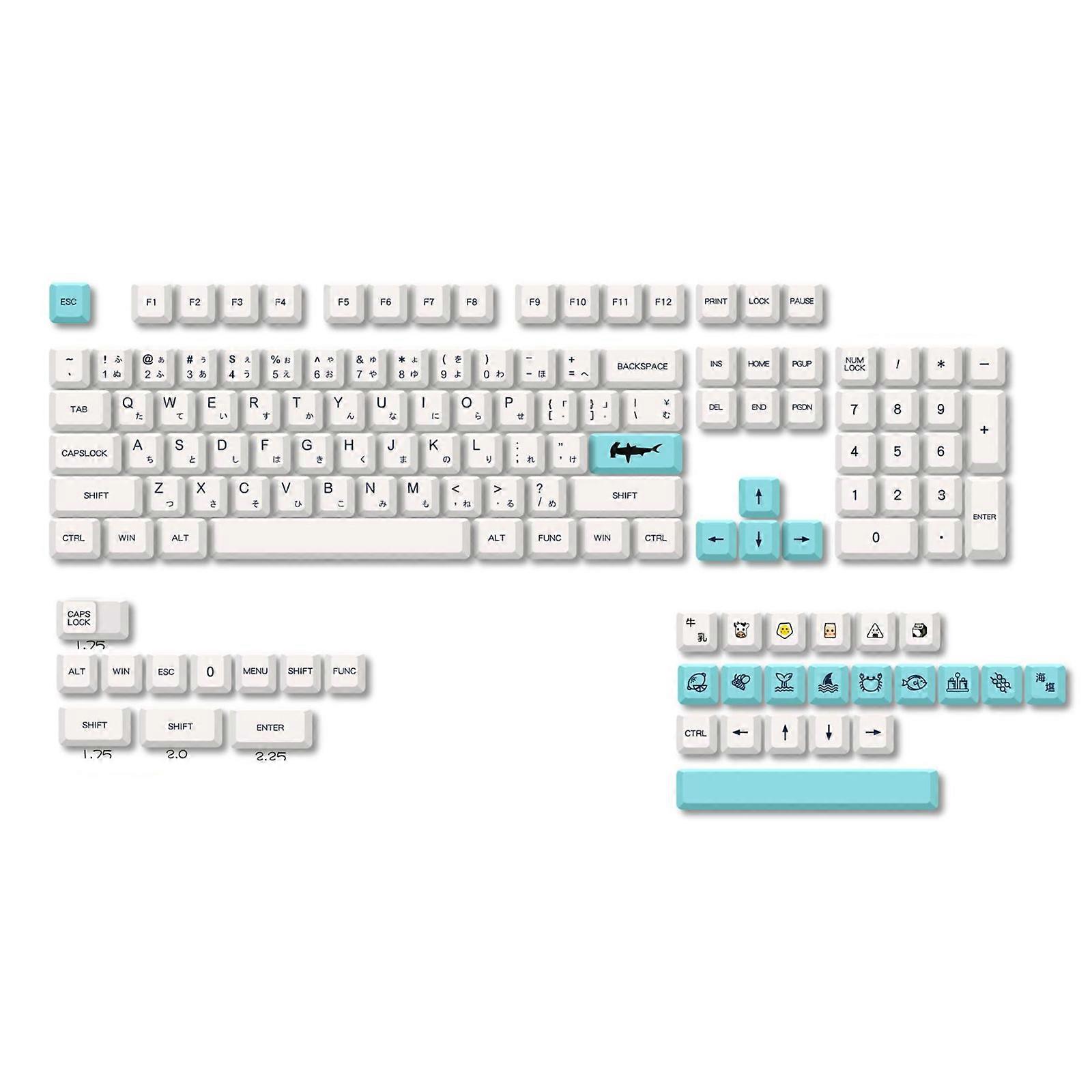 136 Keys XDA Profile Custom Keycap PBT Dye Sublimation for GK61 SK61 TKL87 108