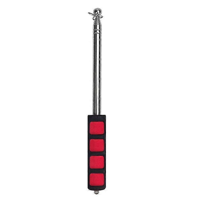 Red Stainless Steel Telescopic Flagpole