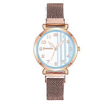 Juxiaoshou Women Fashion Watch Clock Stainless Steel Casual Dress Wrist Crystal