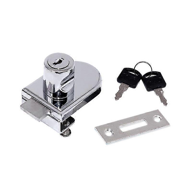 Glass Door Lock, Chrome Steel Lock