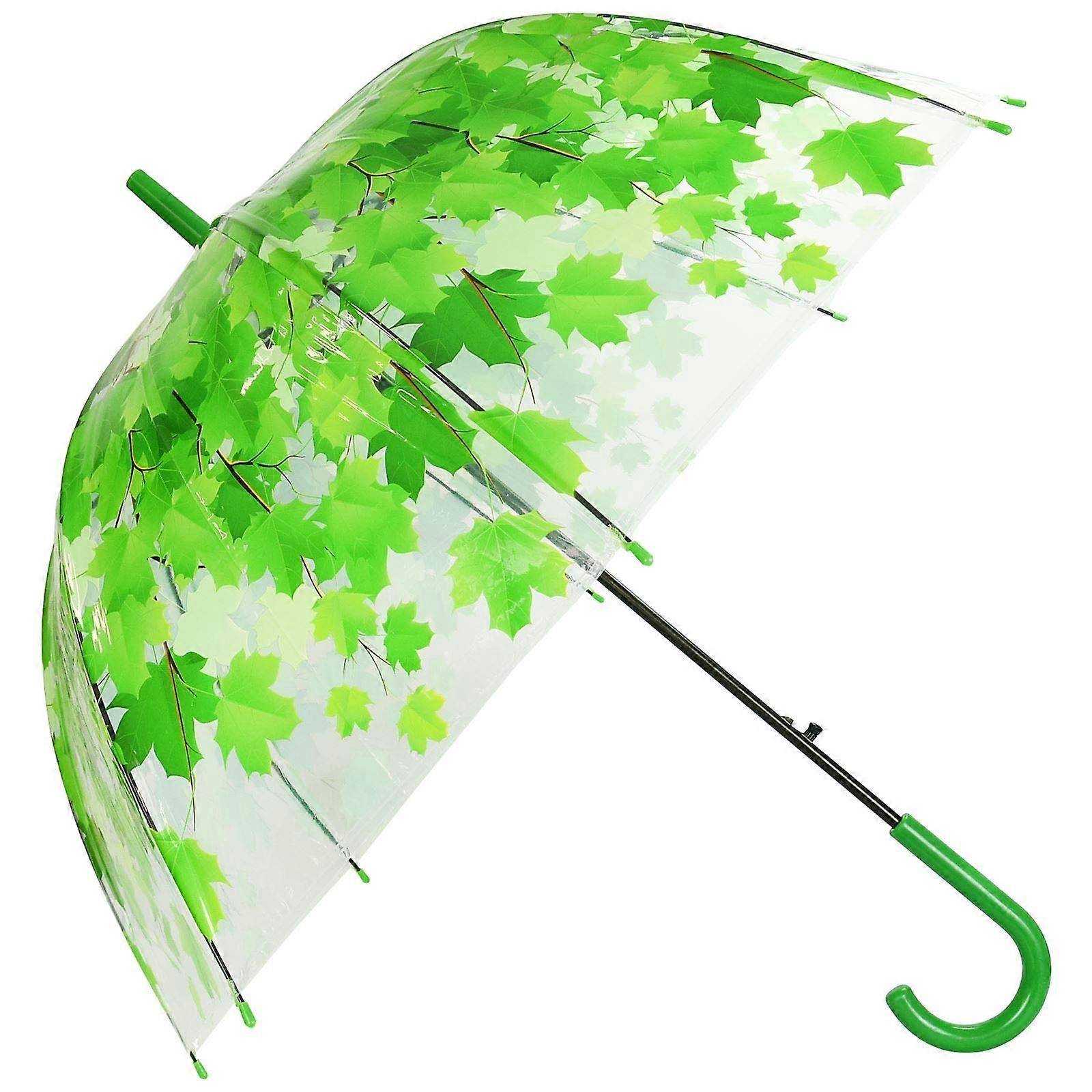 Clear Umbrella,Automatic Windproof-Dome Umbrella(Green)
