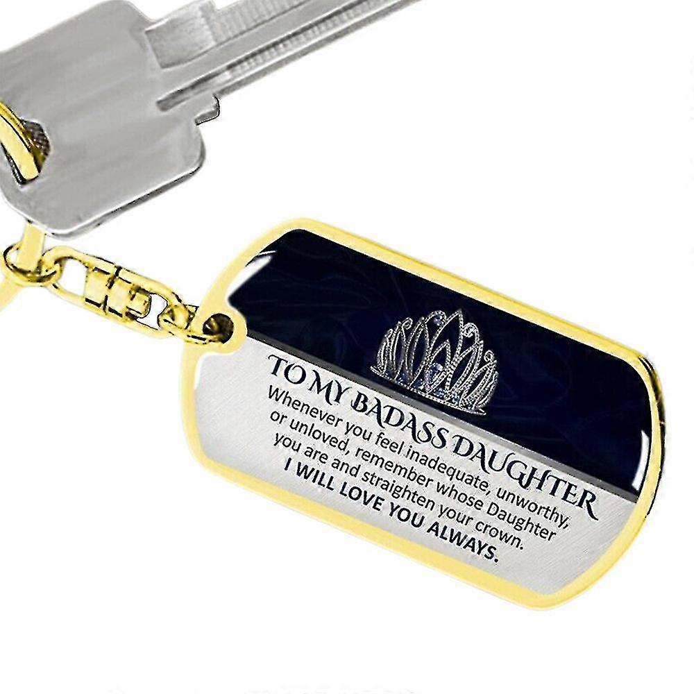 Keepsake For Granddaughter Keychain To My Badass Granddaughter Key Chains Charm.
