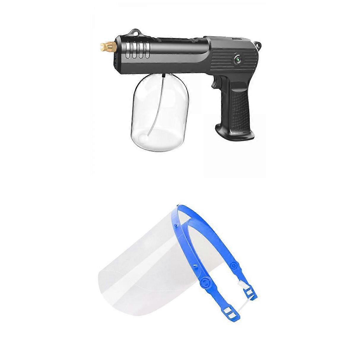 USB Handheld Sanitizer Sprayer Disinfectant Fogger &Shield Black