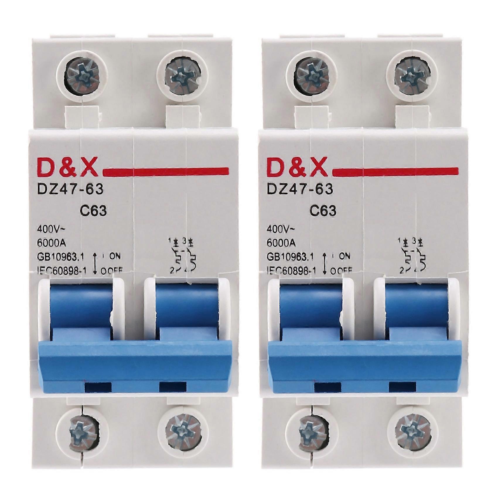 2X 2P 63A DC400V MCB Solar Energy Photovoltaic (pv) Solar DC Circuit Breaker