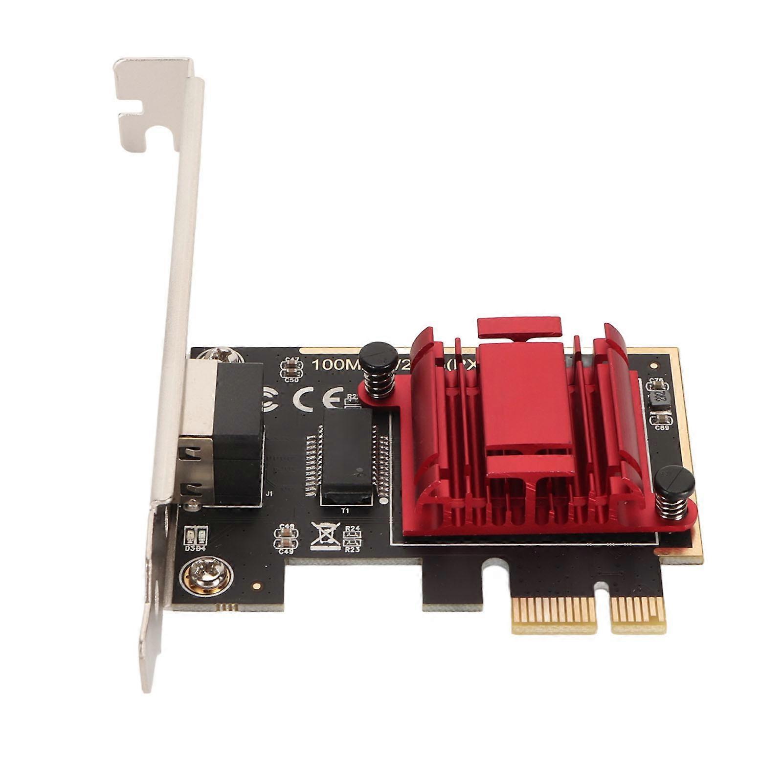 2,5G PCIe-Netzwerkadapter 10 100 100 0 2500Mbps RJ45-Port RTL8125B-Chip PCIe-Netzwerkkarte für Win-Computer-Büro-Gaming