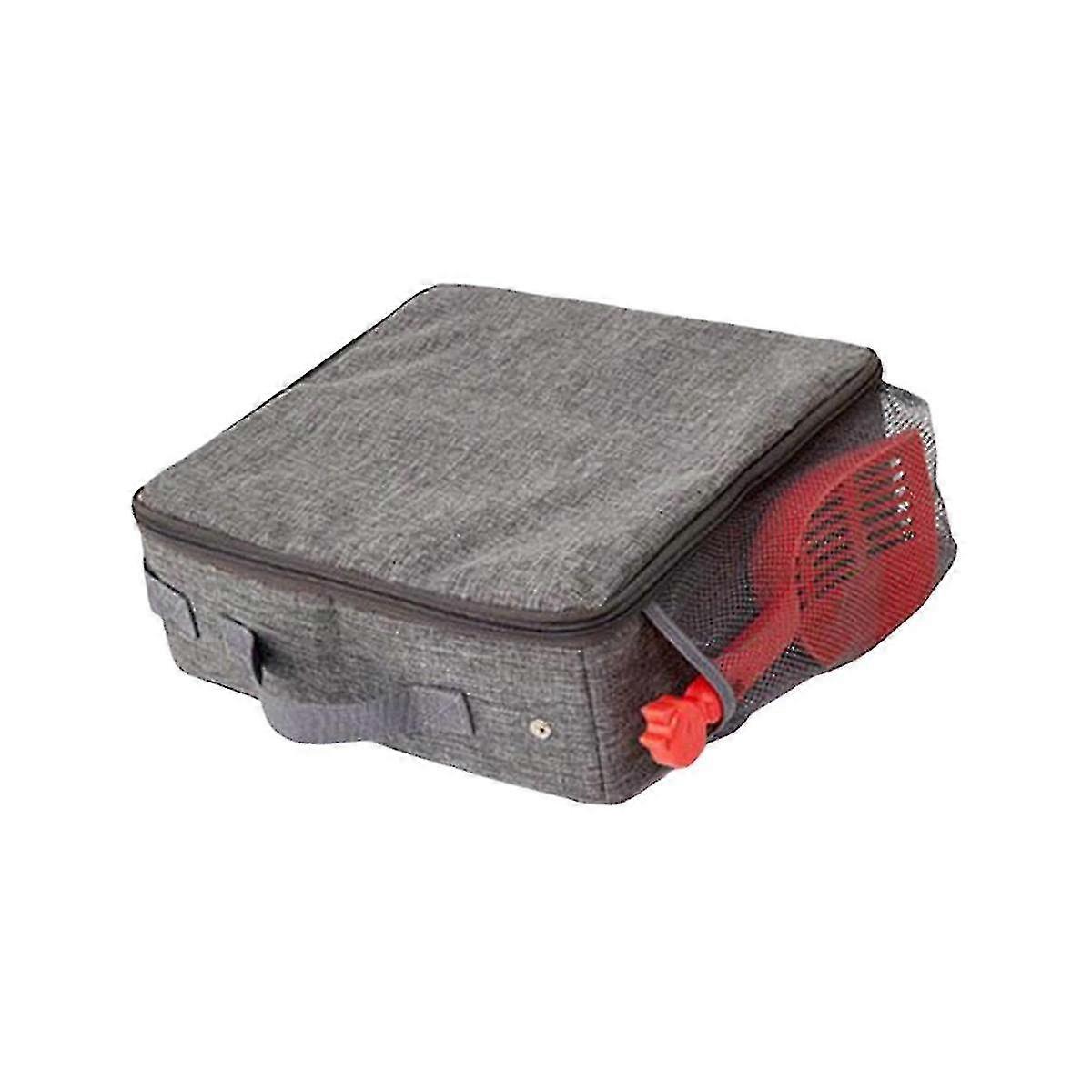 חתול מתקפל לנסיעות ארגז חול עמיד לדליפה עם מכסה רוכסן אסלת חתולים ניידת לרכב במלון בחוץ 30 X 30 ס"מ