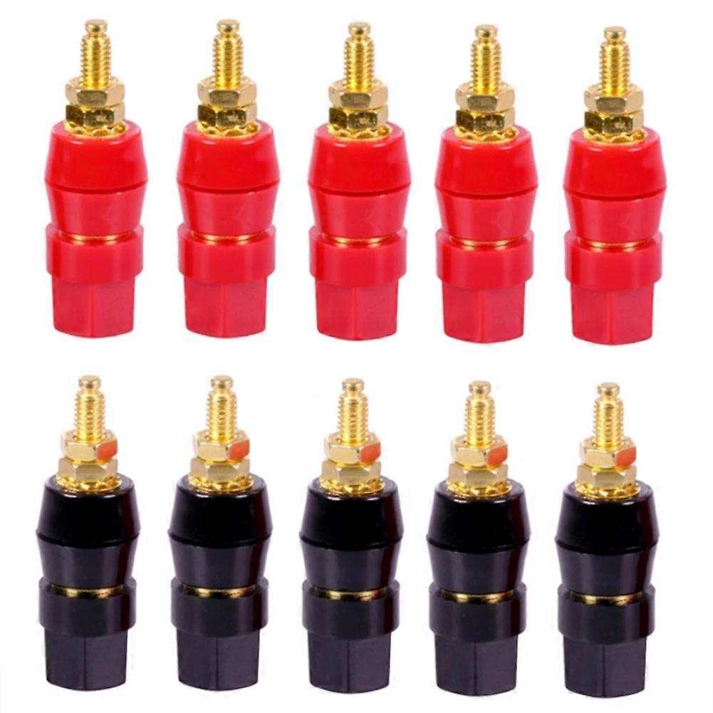10Pcs/Lot Gold Plated Banana Binding Post Current Amplifier 4mm Banana Plug Jack Socket Speaker Ter