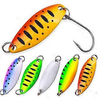 5 Stück / Karton 3,6 cm Angelköder Metall SpinnerBait Bass Tackle Crankbait Löffel Forelle
