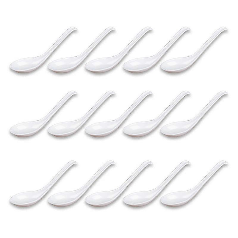 Soup Spoons,15pcs Japanese Style Spoons Rice Spoons Chinese Asian Soup Spoons With Long Handle For