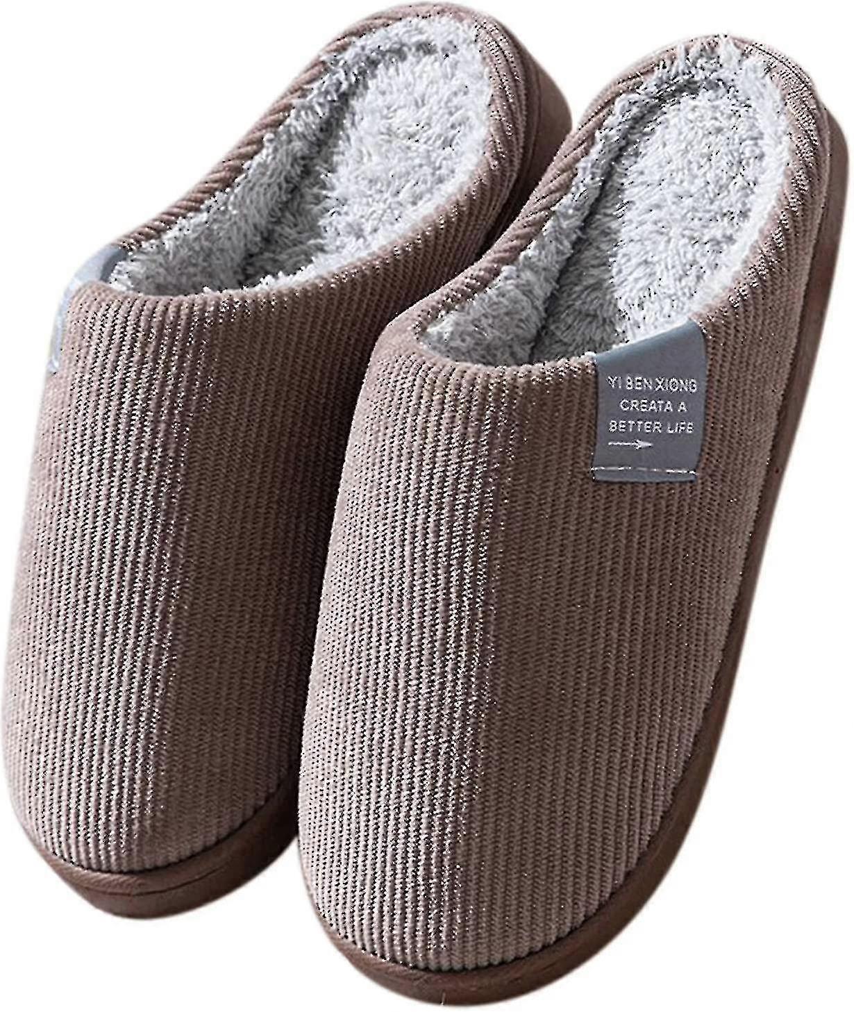 Slippers For Women & Men Memory Foam Warm Slip On Slippers Comfy Plush Lined House Shoes