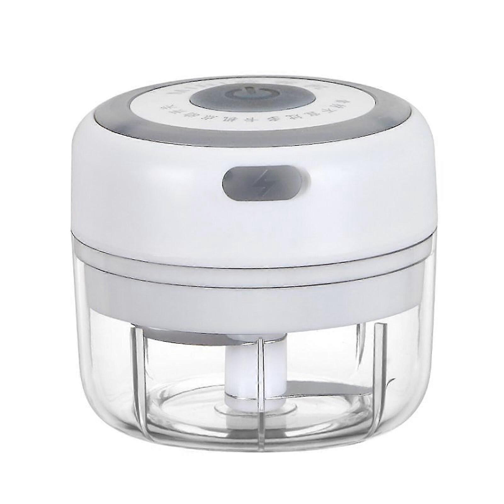 100ml Mini Garlic Grinder Electric Garlic Chopper Cordless White