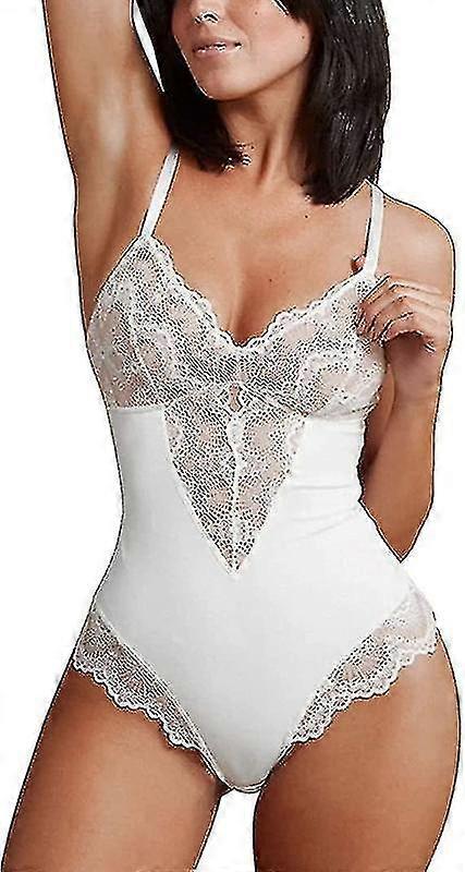 بدلة الدانتيل للنساء التحكم في البطن Shapewear الخامس الرقبة عارية الذراعين كاميسول بلا أكمام قمم أنحف