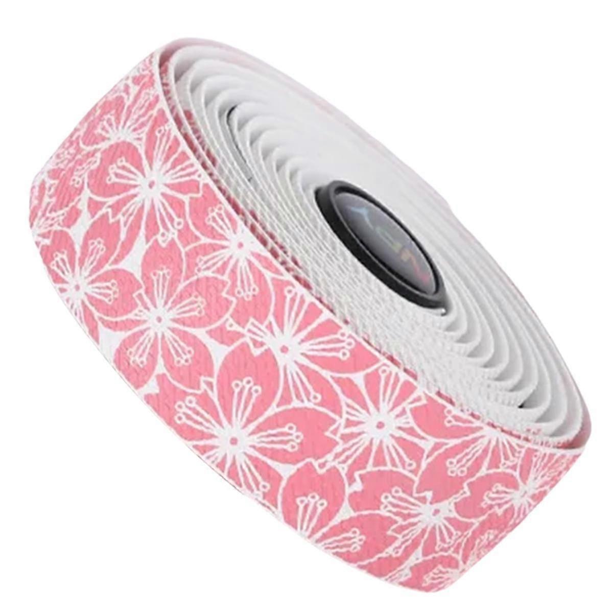 Bike Bar Tape -Pattern Road Bicycle Handlebar Cover Bike Handles Strap Anti Slip Shock Handles Tape White-Pink