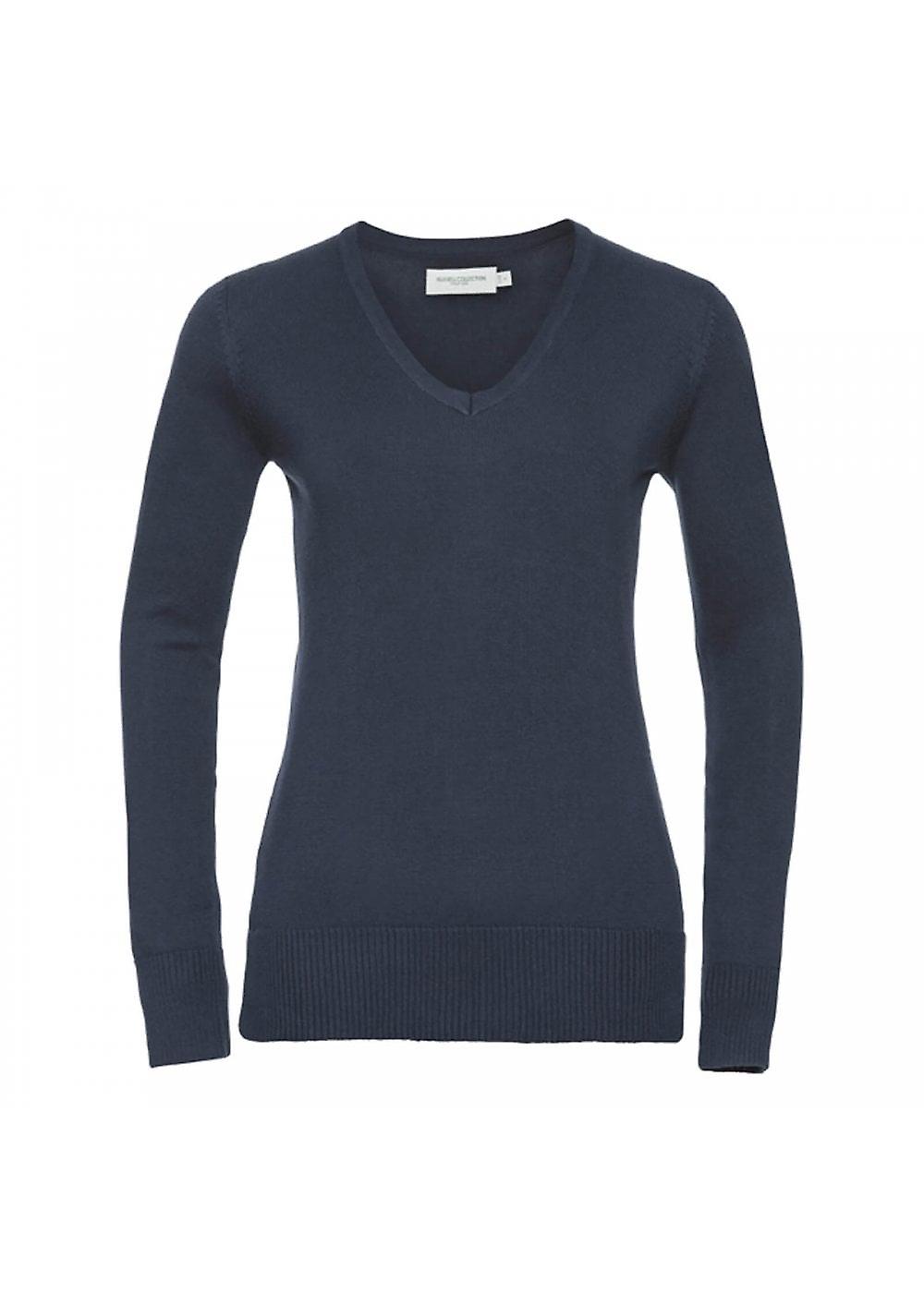 Women's Russell Ladies V-Neck Knitted Pullover R710F