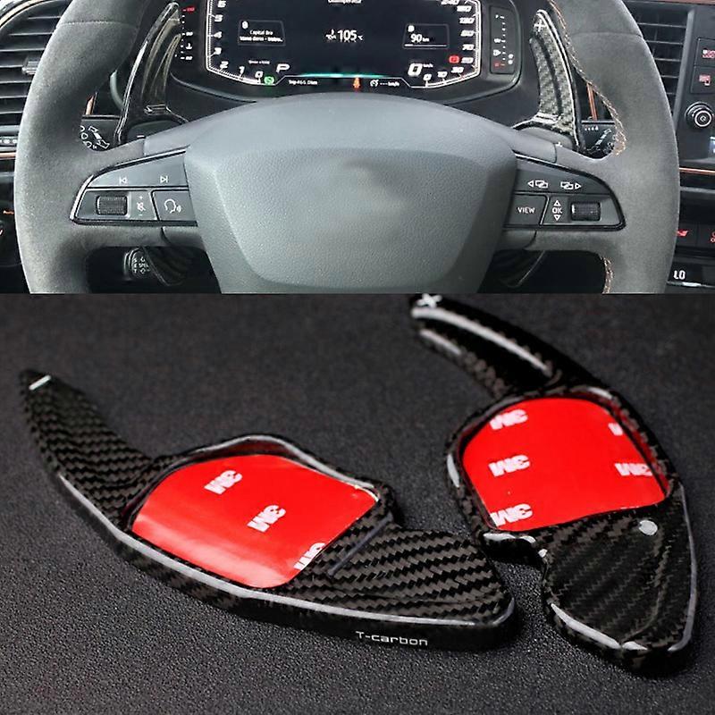 Carbon Fiber Steering Wheel Paddle Shift For Seat Leon SC ST 5F FR Cupra Ateca Ibiza 6P Alhambra Tarraco 2013-2019 Extension