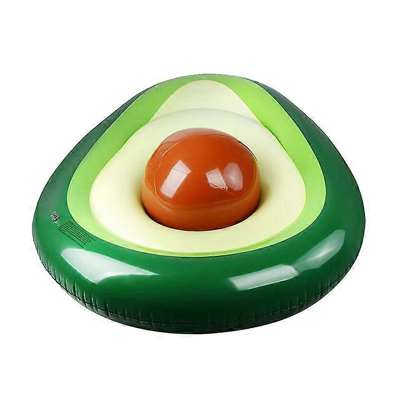 Giant Inflatable Avocado Swimming Ring With Ball Fun Summer Float Pool Ring Raft Lounge Beach Float Party Toys For Kids Adults