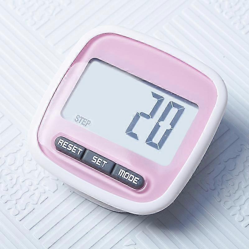 Digital Pedometer Step Movement Calories Counter Portable Multi-function For Sport(1pcs, Pink)