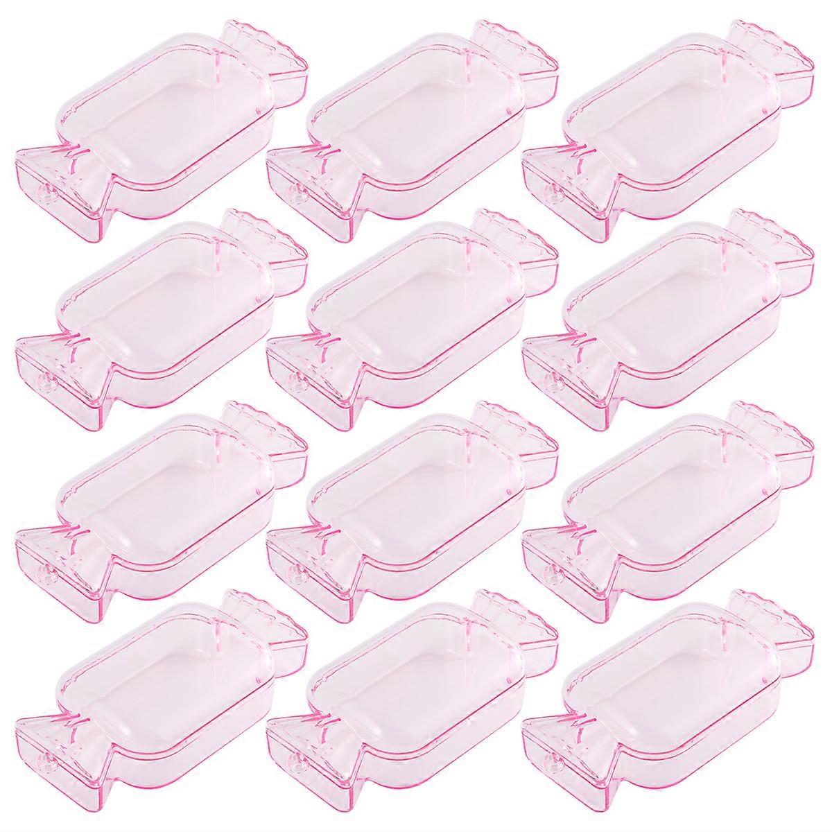 12pcs Transparent Candy Holder Creative Gift Container Candy Box for Christmas