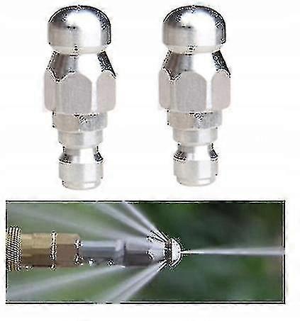 Hose Swivel Sewage Nozzle 1/4*(2pcs-silver)-yvan