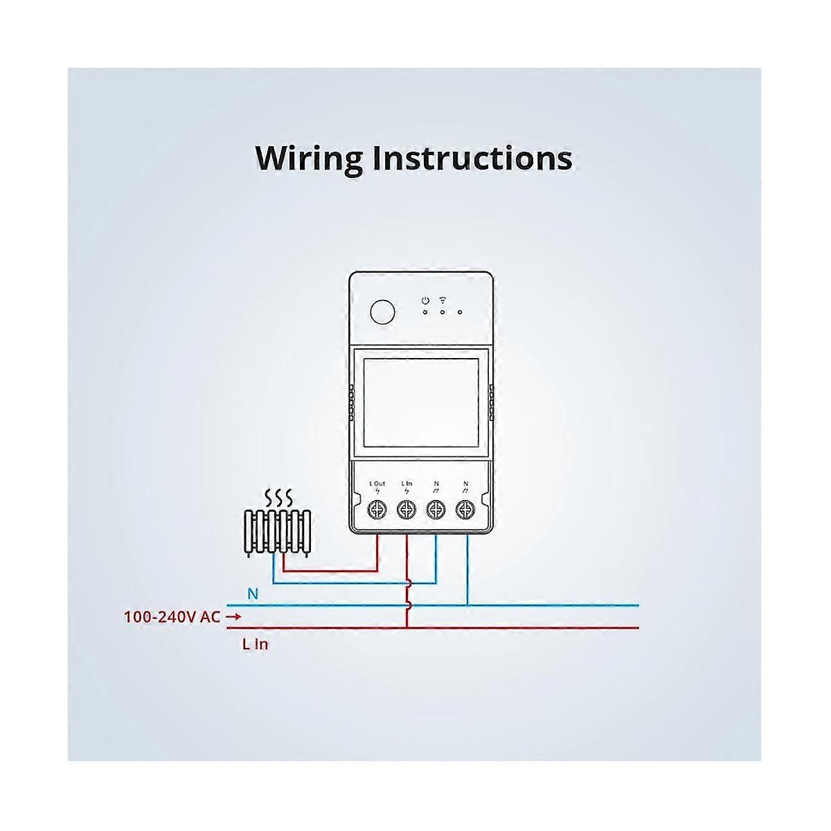 Pow Elite 20a Power Meter Smart Switch Esp32 Chip Lcd Screen Overload Protection For Alexa Google Home