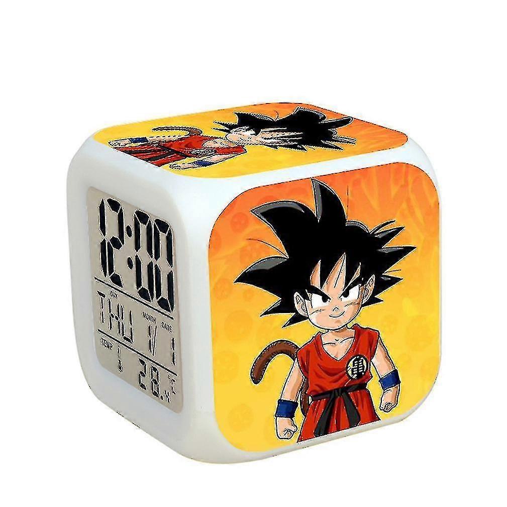 Dragon Ball Alarm Clock Son Goku Led Clock Square