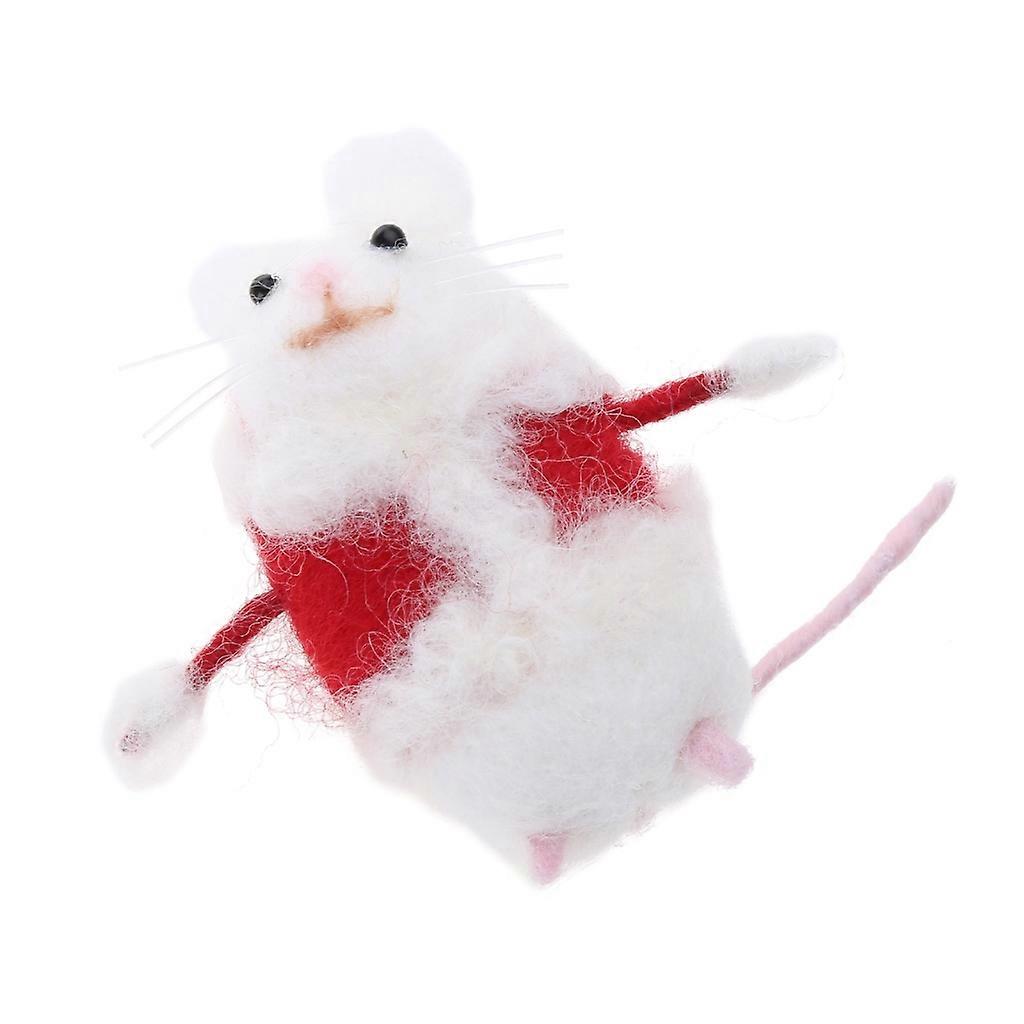 Festive Felt Mouse Halloween Ornament Handmade Needle Felting Mouse Dolls for Christmas Party Festival Home Decor