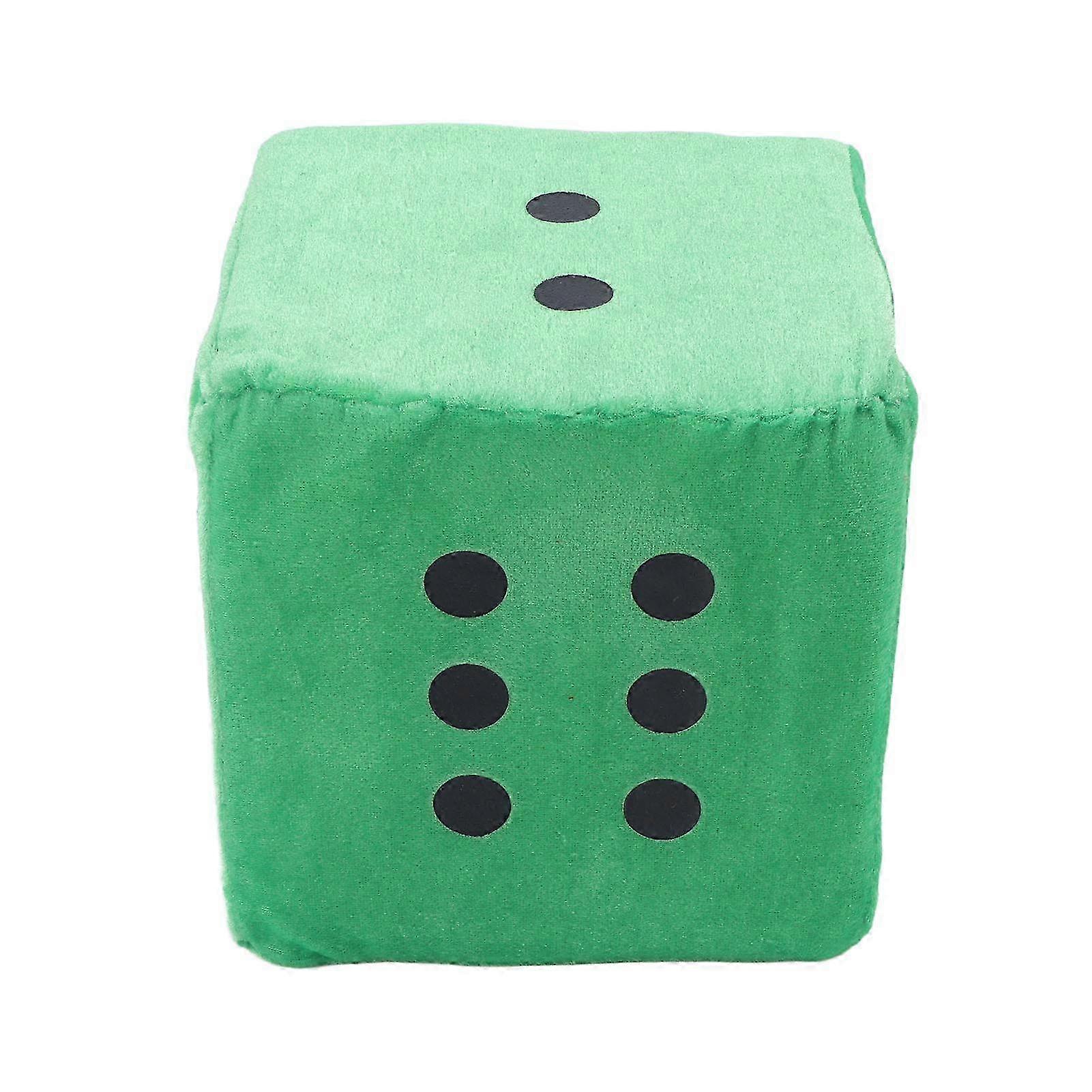 Plush Cubic Dice Toys for Home Sofa Decoration Comfortable Stuffed Pillow Ornament in Green