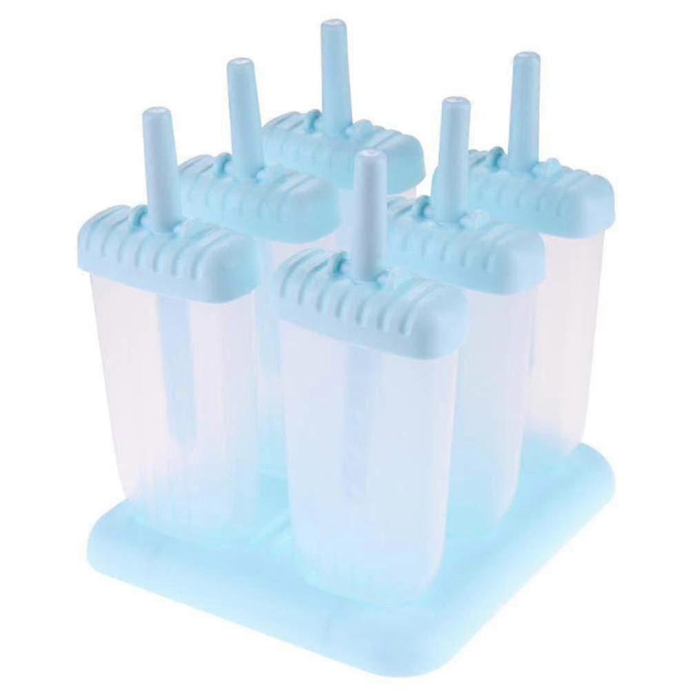 6pcs Popsicle Molds Reusable Ice Cream Mold Homemade Diy Pop Molds Easy Release Ice Pop Maker Square