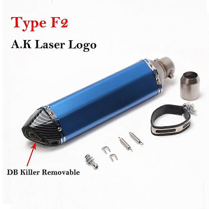 470MM Universal Motorcycle Exhaust Escape 51mm Pipe Muffler with Removable DB Killer Sticker For MT03 Ninja400 R3 R6 Z1000 NC750