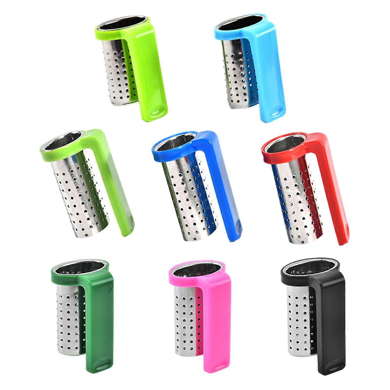 8pcs Fine Mesh Tea Infuser Mugs Steeper Hanging Cup Coffee With Handle Teapots