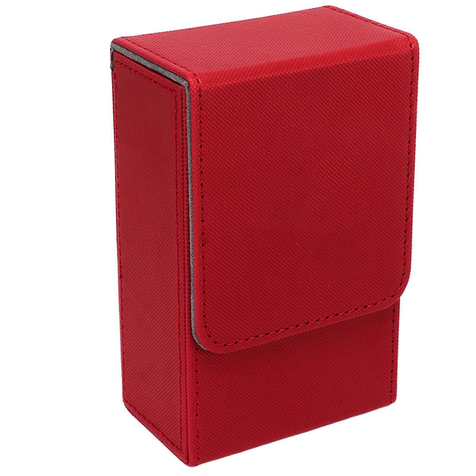 Tarot Storage Box with Sun Moon Design Large Size PU Leather Tarot Card Box compatible with Universal Standard Size Tarot Cards Red