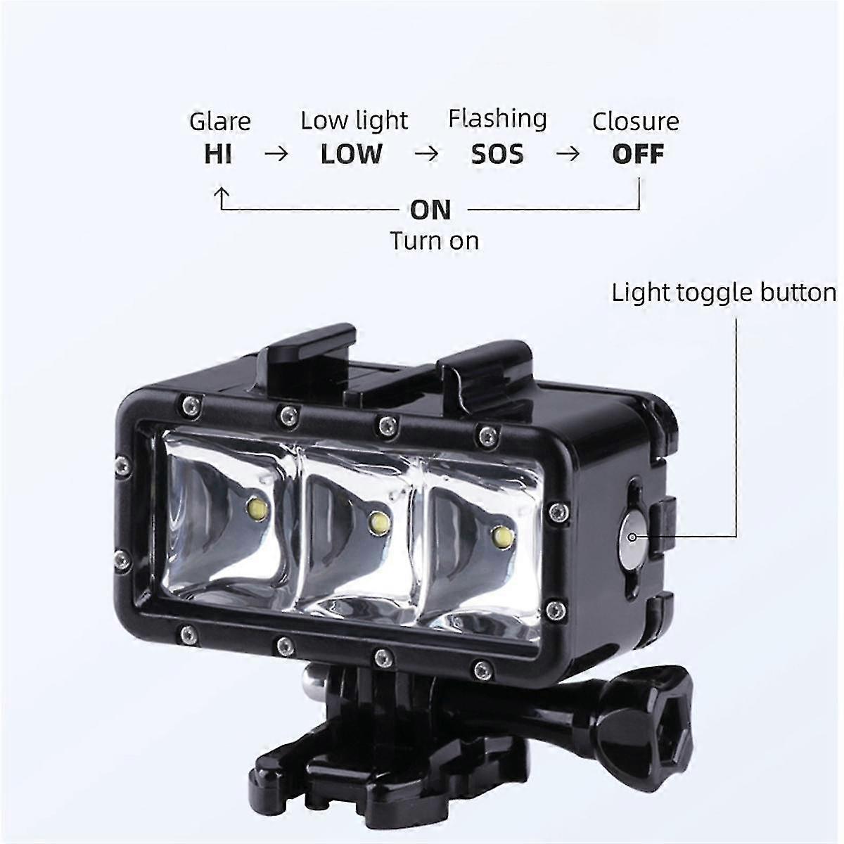 For Hero 11 Fill Light Diving Light with Quick Release Interface for Hero 11 10 9 Action Camera