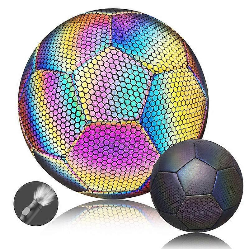 Reflective Soccer Ball Luminous Night Glow Footballs For Student Training