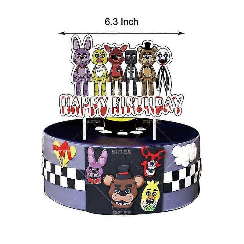 Five Night Freddy Birthday Party Decorations Paper Banner Cake Topper ...