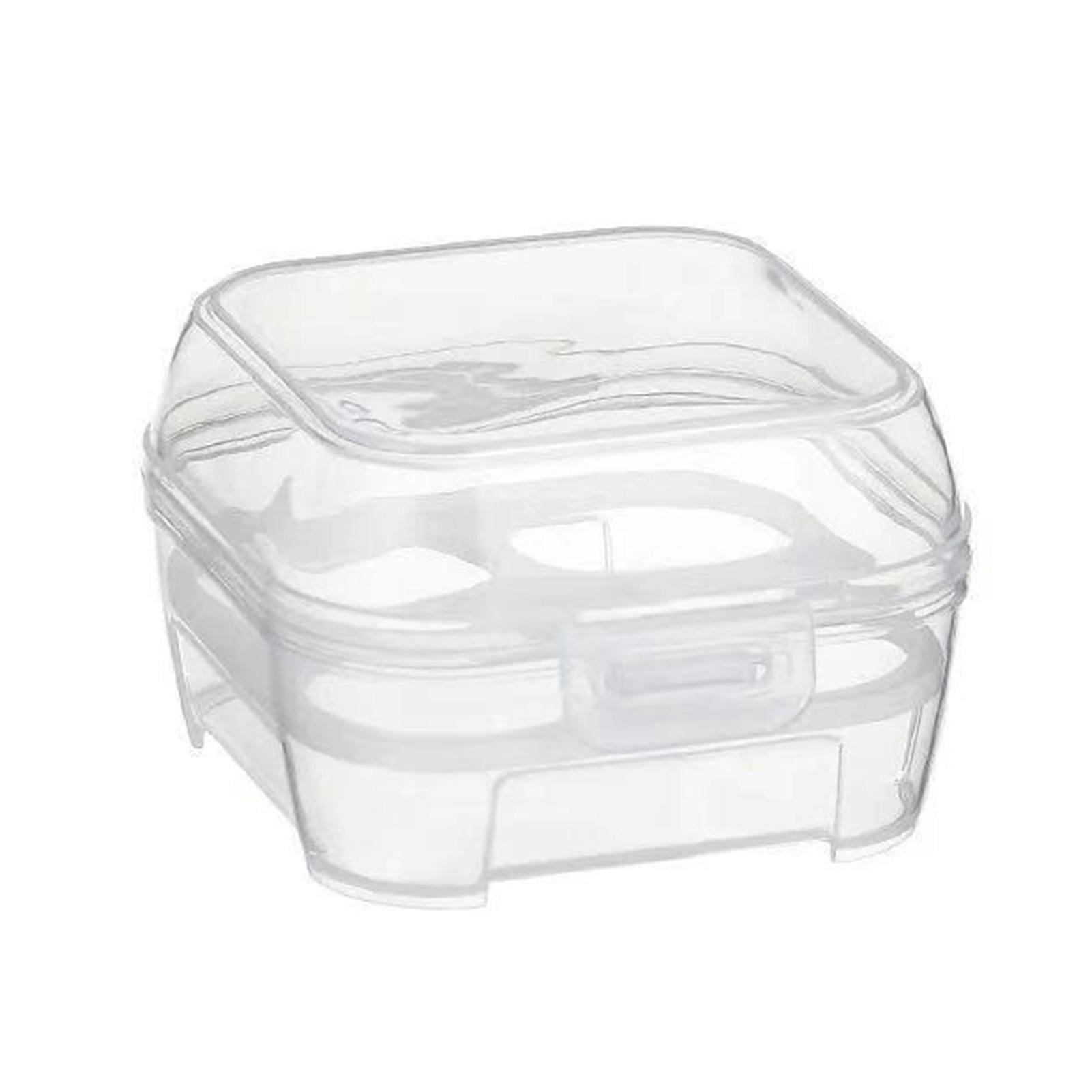 4 Grids Makeup Eggs Storage Box Transparent Powder Puff Gourd Holder Container QinHai
