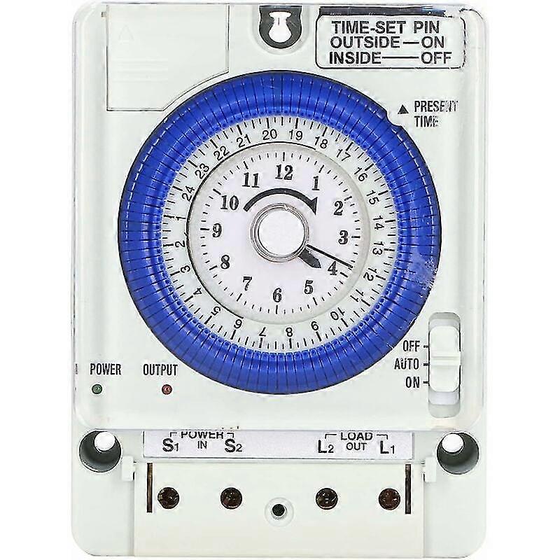 Programmable Time Switch, Mechanical Timer24 Hours Programmable Standard Din Rail Mount Time Switch Relaytb35n