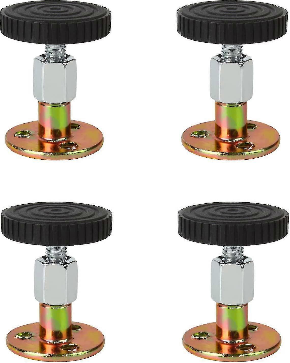 4 Pcs Anti-shake Bed Frame For Bed Sofa Stabilizer, Black  (46-64 Mm)