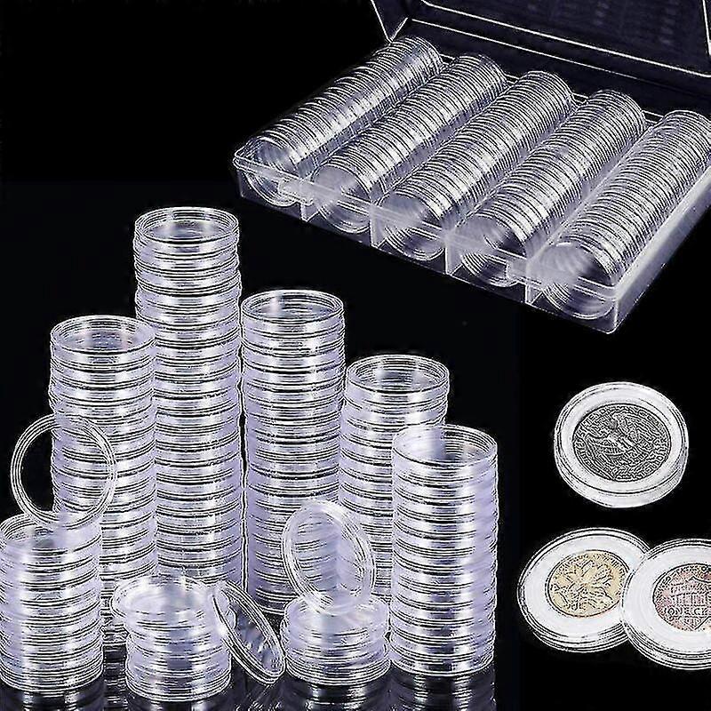 100pcs Plastic Coin Capsules Coin Collection With Storage Box For Coin Collection-yky