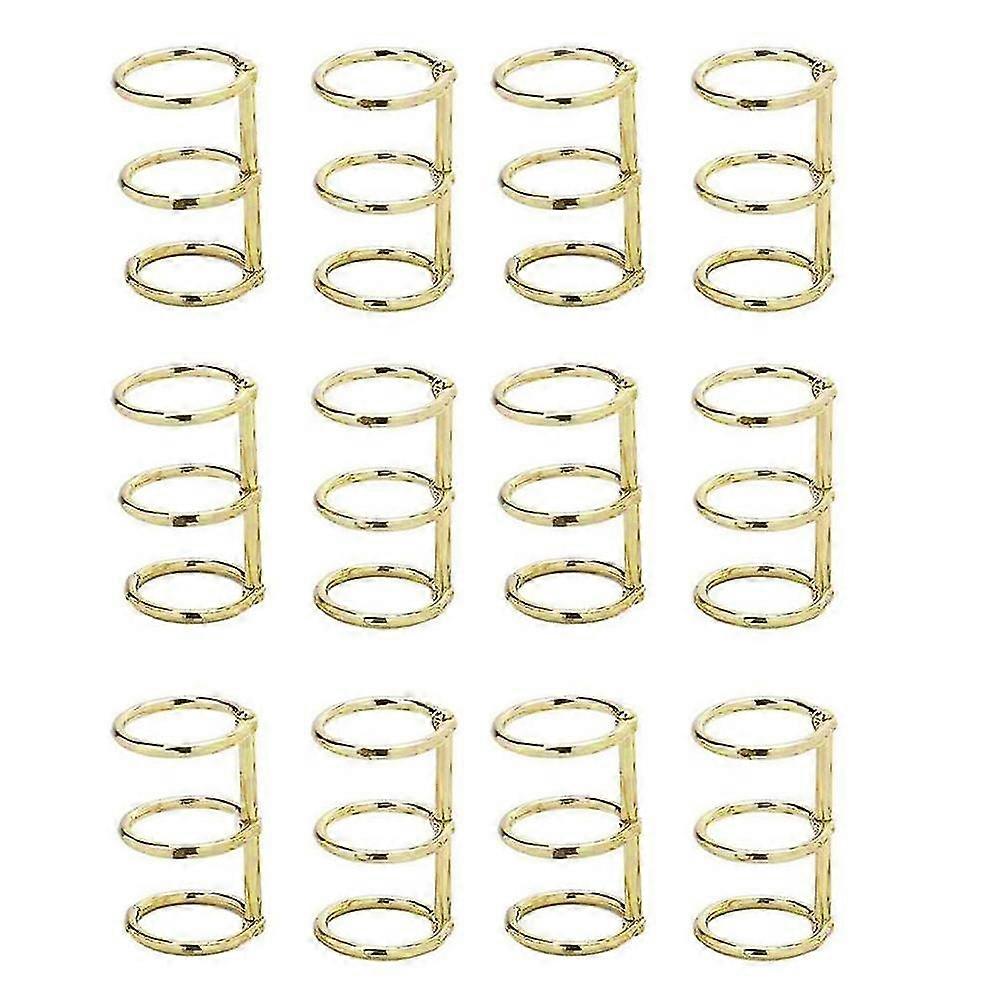 12 Pcs 3 Ring Book Rings Leaf Binders Office Book Rings Snap Split Hinged 20mm Inner Diameter Book