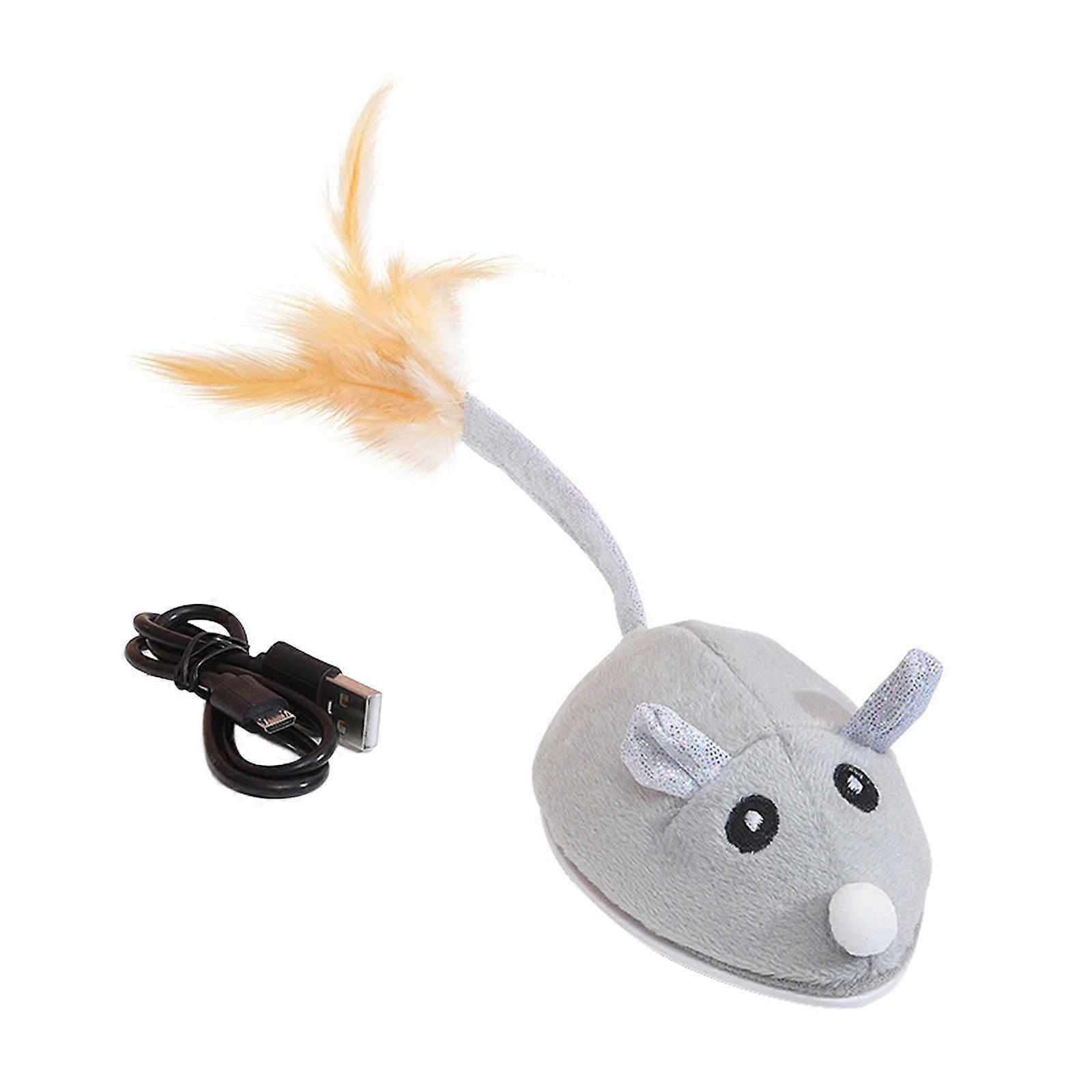 Interactive Rat Cat Toy Moving USB Charging Mouse for Indoor Cats and Kittens