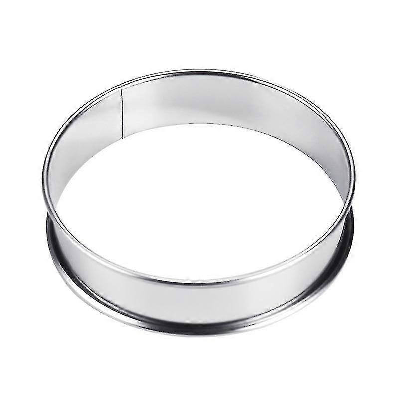 8/10cm Stainless Steel Round Ring Mold Muffin Double Tart Baking Tools