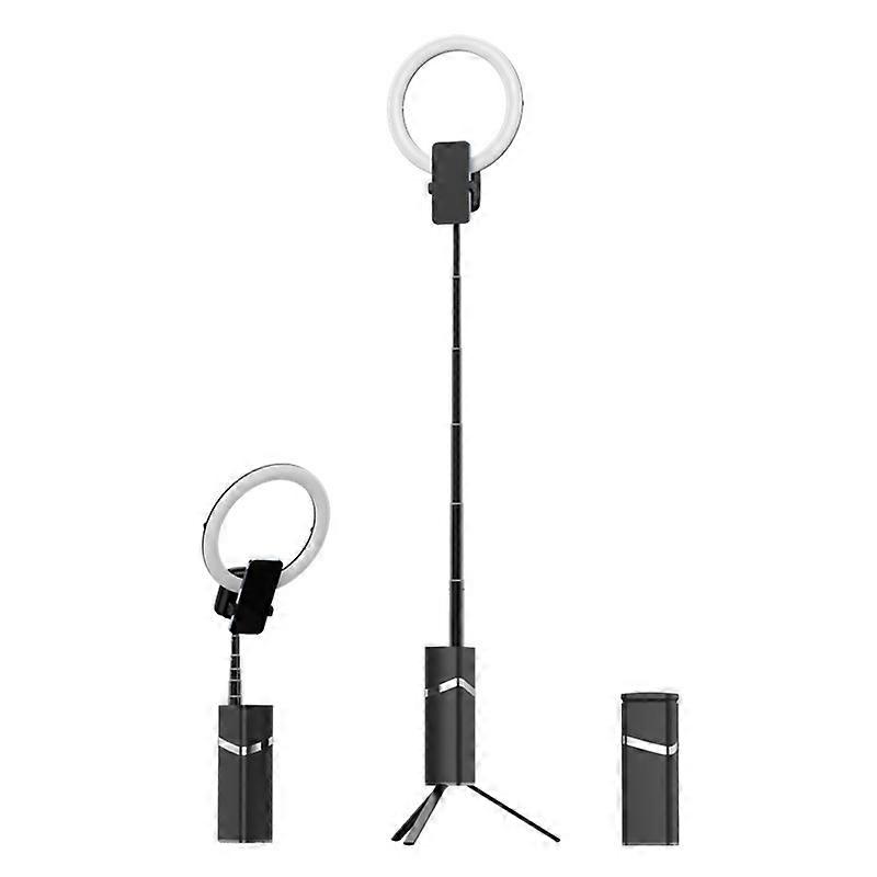 Luce anulare portatile con telefono a treppiede, luce anulare wireless da 10 pollici alimentata a batteria da 4000 mAh, altezza 200 cm, treppiede p...