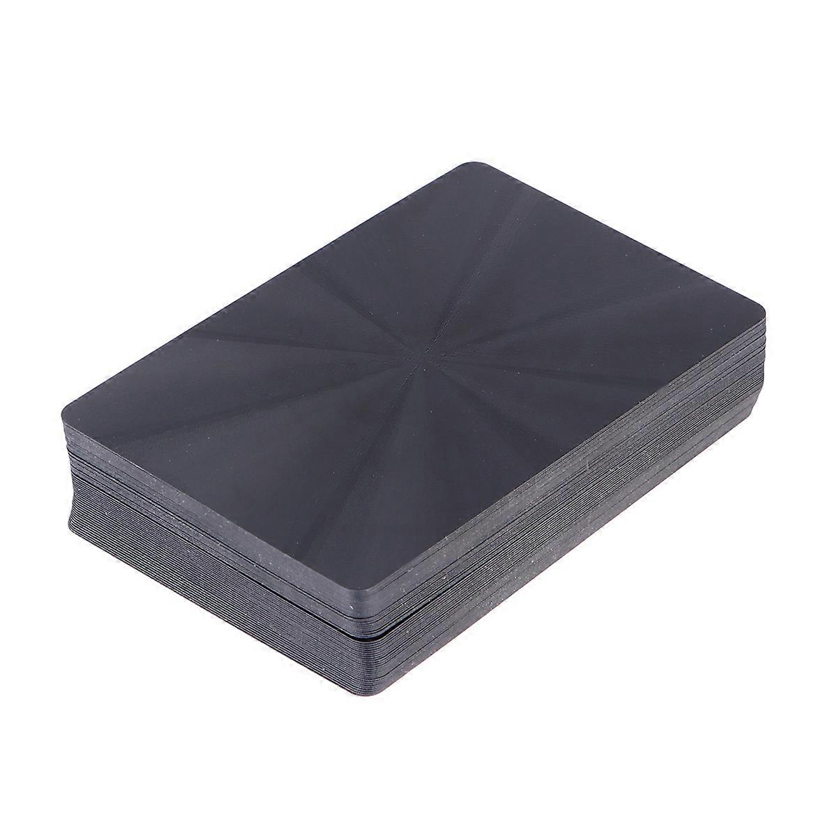 Solid Black Color Playing Cards Creative Pattern Poker Table Playing Board Game for Home Bar Office (Holographic Style)