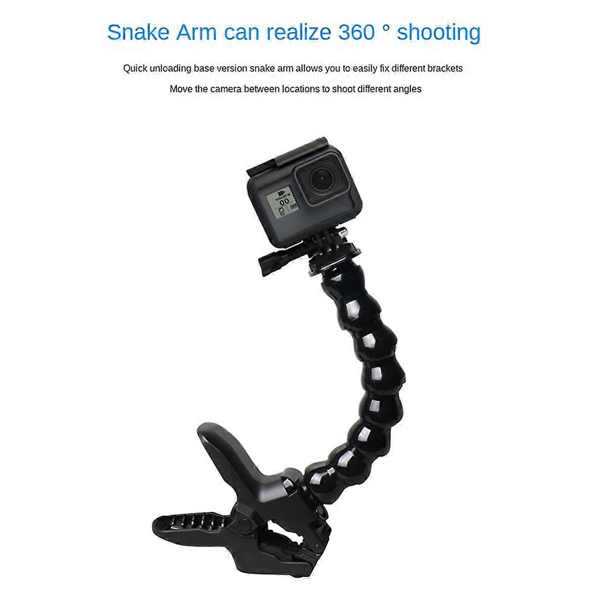 Clamp Arm Mount Adjustable Gooseneck Holder for HERO HD Action Camera Clip Bracket Accessory