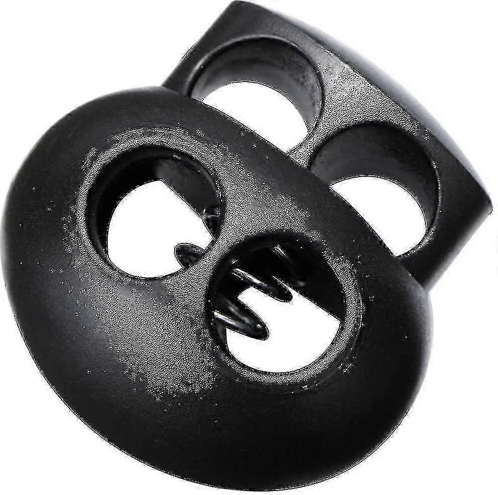 20 Pack   Cord Locks For Drawstrings, Plastic Double Holes Cord Ends Fastener(,)