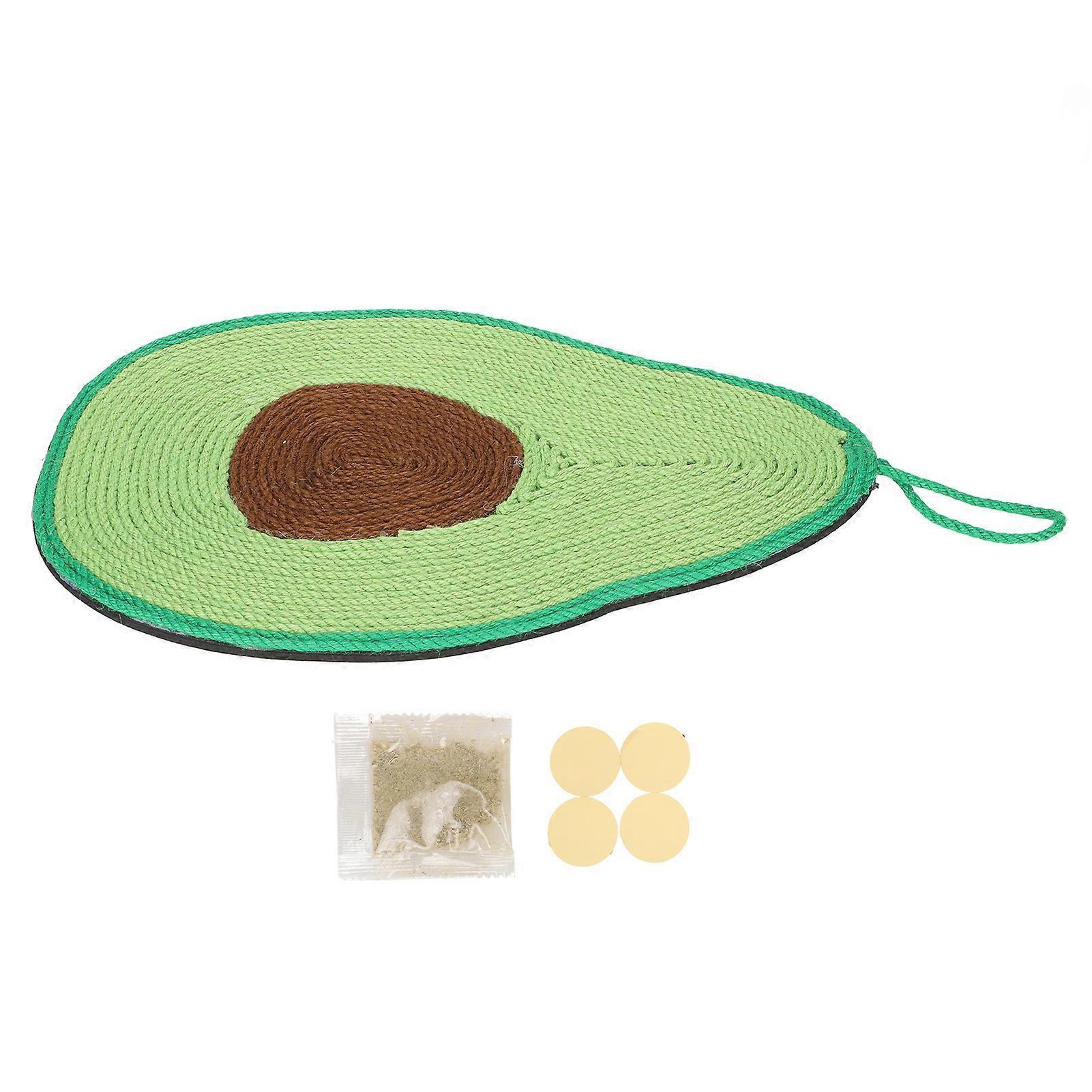 Cat Scratch Pad 28x43cm Avocado Shape Sisal+EVA Scratch Resistant Cat Scratch Bed for Cats Release Pressure