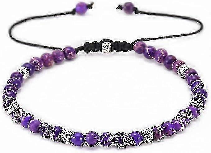 天然石と100種類のビーズストランドを備えた女性の手作りボヘミアンスタイルのブレスレット1個