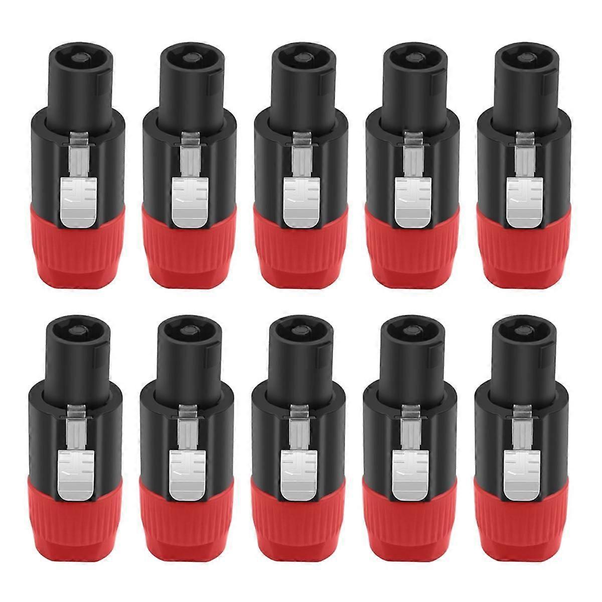 10PC 4Pin NL4FC Speaker Connector Ohm Plug Speaker Audio Cable Adapter Twist Lock 4Pin Speakon Fema