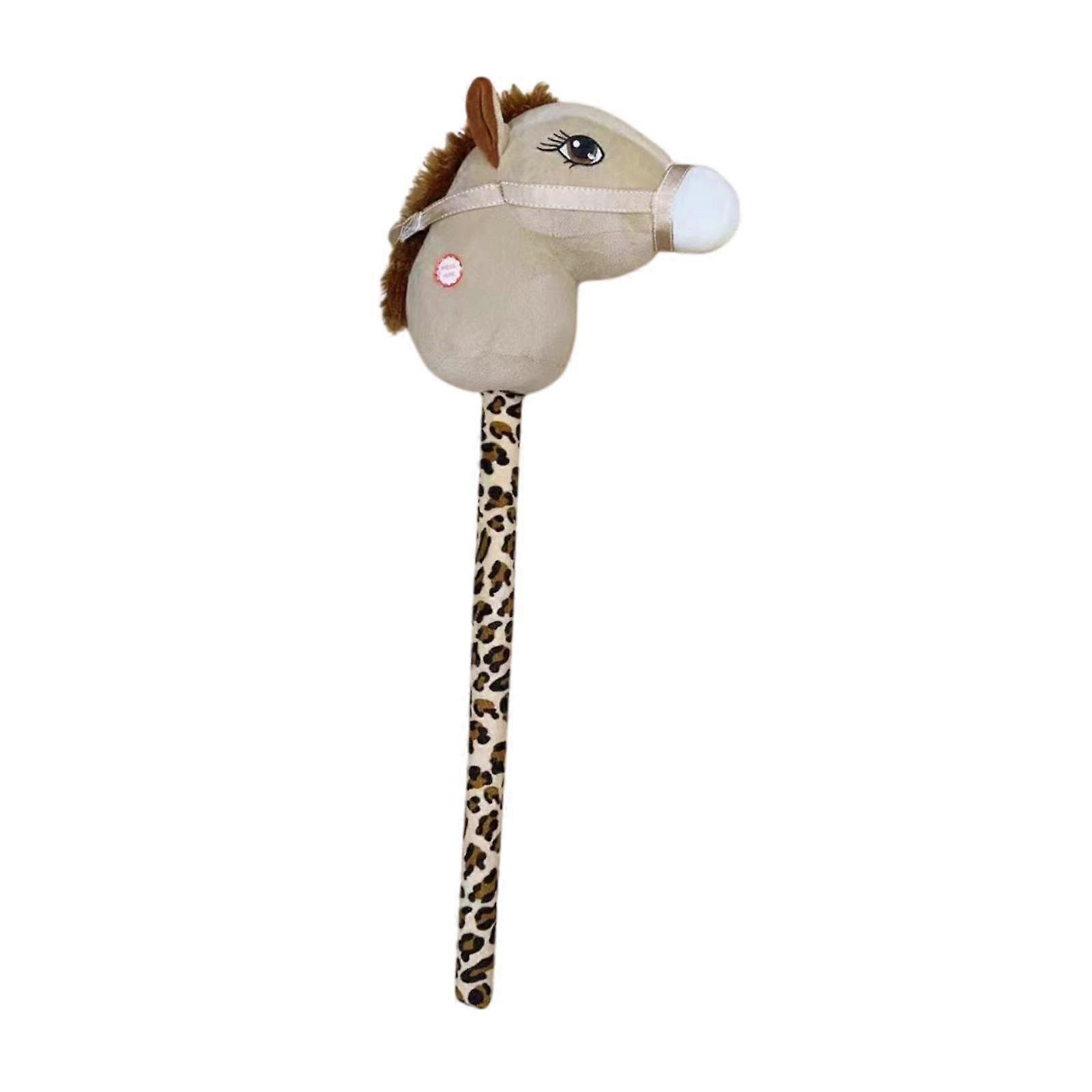 Băț de pluș Cal ușor Hobby pe un băț pentru copii Copii Scenă Bej