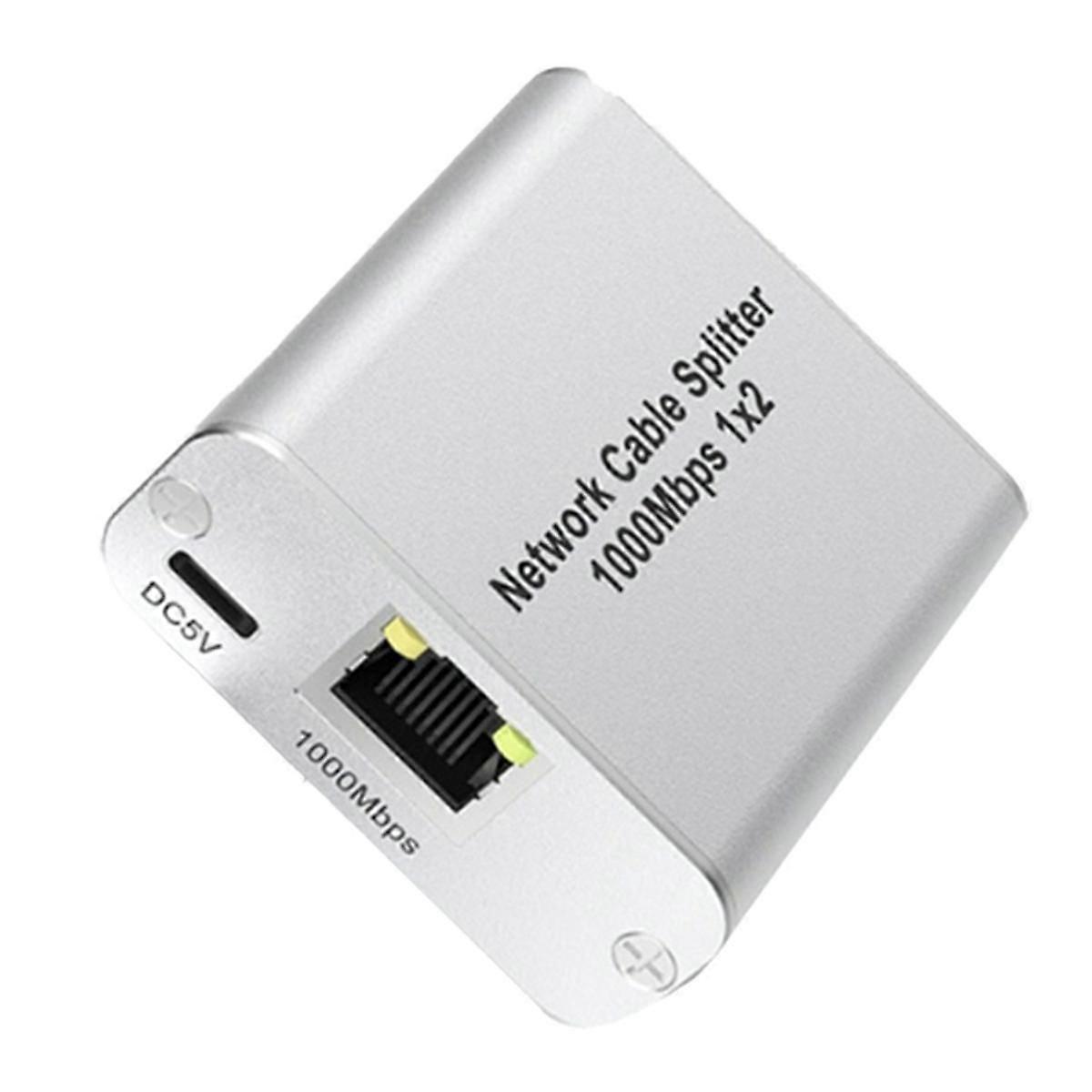 Ethernet Splitter 1 to 2 High Speed Gigabit Ethernet Switch 2 Port Internet RJ45 LAN Splitter for C